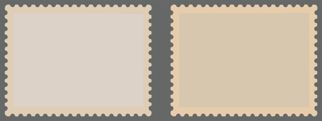 Blank postage stamp clean postage stamp isolated on transparent background- Stock vector