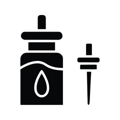 Serum Bottle Icon. Serum Liquid Bottle Illustration. Men's and Women's Facial Cosmetic Bottles.
