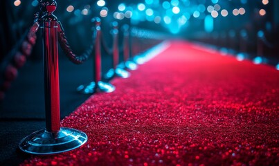 Hollywood red carpet event with vip entrance, night award show
