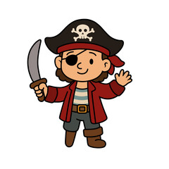 cartoon pirate character illustration image