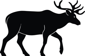 Obraz premium Deer Silhouette Walking Design