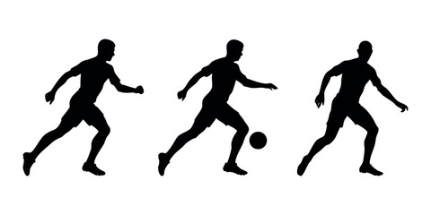 Dynamic Player Silhouette Set Team Sports & Action Poses