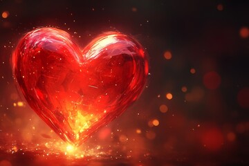 red heart icon, love symbol, clip art, png illustration