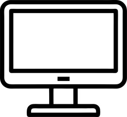 Realistic computer screen mockup. Computer display on three sides with blank screen isolated on transparent background