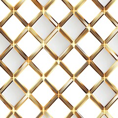 Seamless luxury gold diamond pattern square rhombus with striped lines background ,png with white background