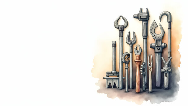 Feature an impressive array of heavy tools arranged strategically for industrial applications demonstrating robustness and functionality in complex operations in  Photo Stock  Concept  and empty space