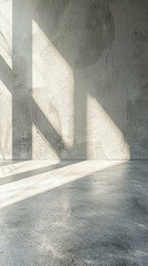 Sunlit concrete interior minimalist architecture design abstract