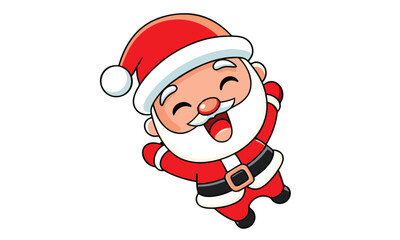 Happy Santa Claus is smiling