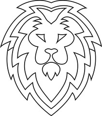 lion head outline icon,  isolated vector suitable for logos, branding web and print.
