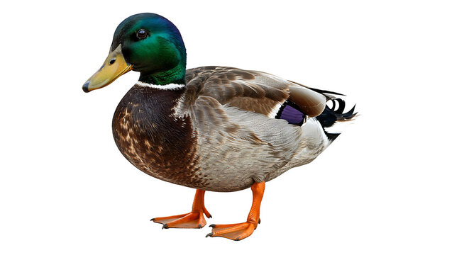 Isolated mallard duck image for identification and educational use wildlife photography bird species guide