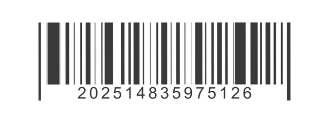 Barcode icon. Simple Fake Barcode vector icon. Simple fake bar code. Universal code for scanning product or item. Barcode product distribution icon. Vector isolated on transparent background