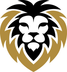  lion logo icon in minimalist vector