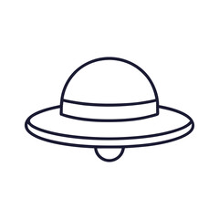 Safari Hat Man Shadow Flat Illustration in Minimal Style

