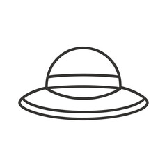 Safari Hat Man Shadow Flat Illustration in Minimal Style

