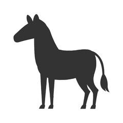 Zebra  shadow Flat Illustration in Minimal Style with Simple Shadow