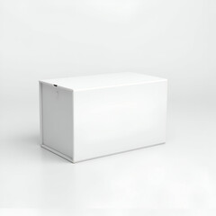 Sleek Die Cut Product Packaging Box on White Background for E-commerce Branding - Minimal Typography & Professional Imagery with Empty Space
