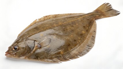 Summer Flounder Fish Isolated on White Background