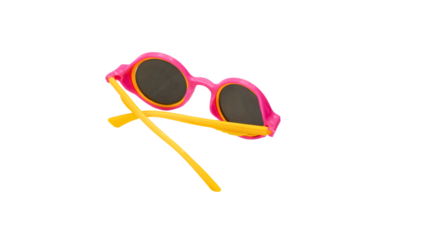 Kids Sunglasses Colorful Fashion Eyewear Isolated on Transparent Background. PNG File