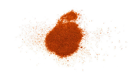 Red Chili Powder Spicy Ground Spice Isolated on Transparent Background. PNG File