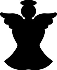 Angels with wings icon in flat style. isolated on transparent background