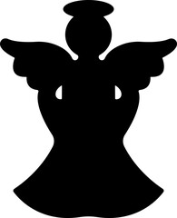 Angels with wings icon in flat style. isolated on transparent background