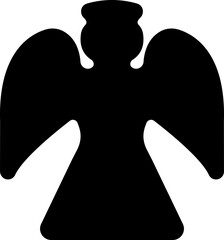 Angels with wings icon in flat style. isolated on transparent background