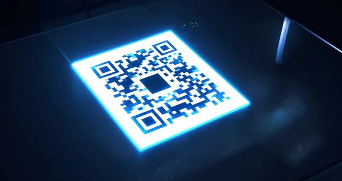 qr code on digital screen - Powered by Adobe