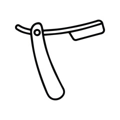 Razor Icon. Folding Razor Vector Illustration. Manual Shaver.