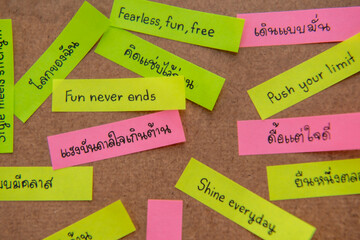  Colorful Motivational Sticky Notes on Corkboard_2