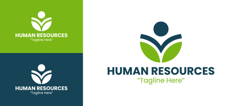 Modern Human Resources Logo for Business Development and Team Success