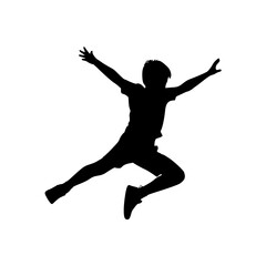 Silhouette of a Jumping Child