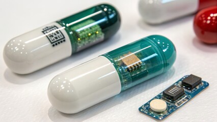 Electronic capsules and a microchip device used for advanced medical diagnostics and drug delivery.