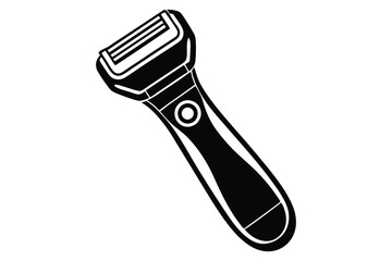 Fototapeta premium Electric Shaver Illustration in Black and White Personal Care Item Minimalist Silhouette