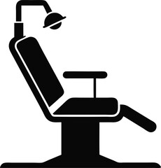Dentist Chair Silhouette Vector Illustration 