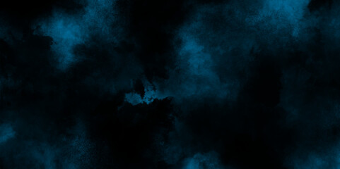  Fog or smoke blue color isolated black background, evoking a sense of depth and tranquility, Watercolor fireless candle on dark wall background, abstract blue smoke grange  moves on black background.