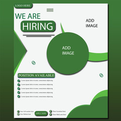 We Are Hiring  social media poster design vector templates