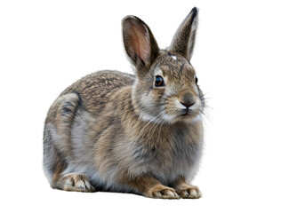 Obraz premium Adorable Gray Rabbit Stunning Image Facts isolated on transparent background