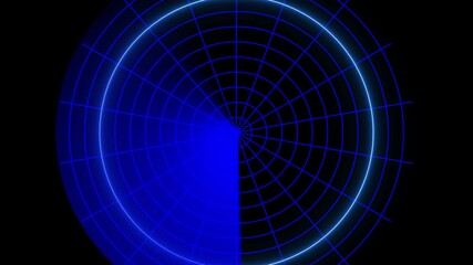 Map of International Air Travel between continents and countries. An air traffic control tower equipped with radar. High-tech radar scanner for flight coordinates between countries and continents. hud - Powered by Adobe