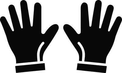 Gloves Silhouette Vector Illustration 