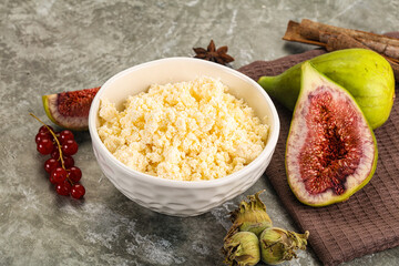 Delicous sheep cottage cheese curd