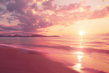 Obraz premium sunset on the beach