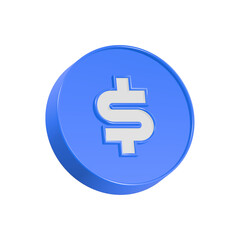 dollar sign coin 3d rendering