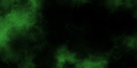 Green powder dust smoke on black background, eclectic and expressive Painted dreamscape Infused with array abstract paint or smoke texture background, abstract smoke wallpaper background for desktop.