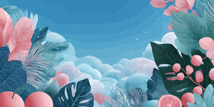 wreath, frame, summer banner, summer frame, summer cute, flower, frame, nature, rose, floral, flowers, plant, leaf, spring, decoration, illustration, vector, red, beauty, card, summer, blossom, bloom,