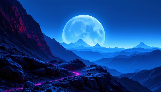 a vaporwave aesthetic of focus, positioned left, ,no text, no logo, sapphire blue background