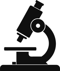 Microscope Silhouette Vector Illustration 