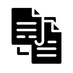 Obraz premium Silhouette linked documents icon on transparent background for web and graphic design