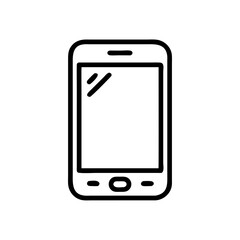 Smartphone icon on transparent background for web and graphic design