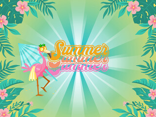 summer background vector illustration