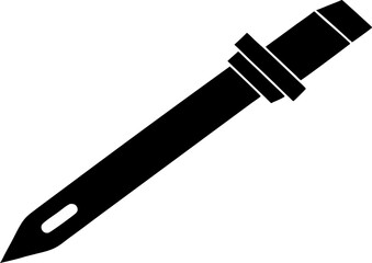 Penlight Tool Silhouette Vector Illustration 